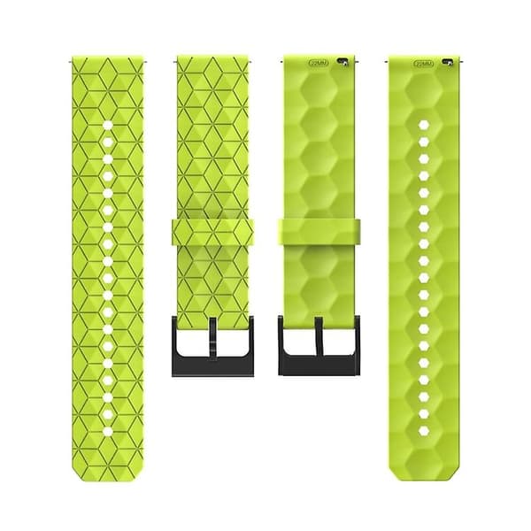 Til Garminmove Luxe 20 mm fodboldmønster ensfarvet silikoneurrem White