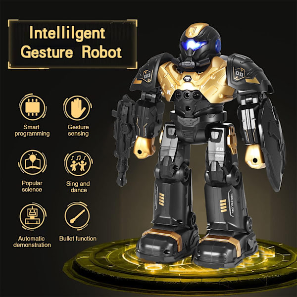 RC Robotleksaker, Gestkontroll Programmerbar RC Robotleksak, Talande, Dansande Guld