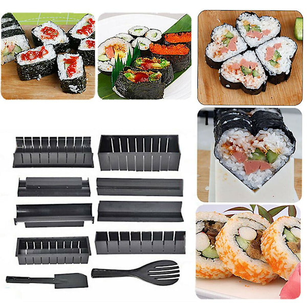 10-delt sushiform Sushi Maker Rolling Kit Sushi Maker Tool