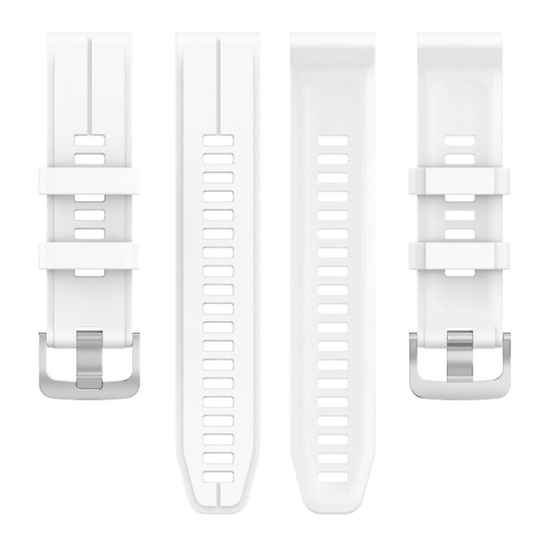 Til Garmin Approach S60 22mm ensfarvet silikoneurrem White