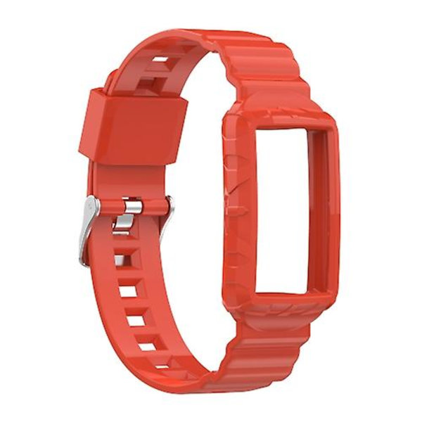 For Fitbit Charge 5 Silicone One Body Armor Watch Band Orange