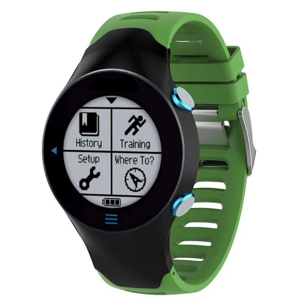 Rem for Garmin Forerunner 610 Pustende silikonrem (grønn)