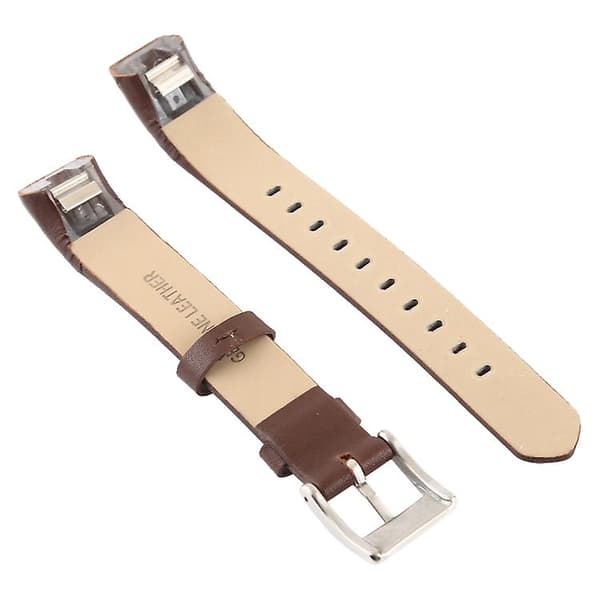 Smart Watch Shiny Leather Watch Band For Fitbit Alta Coffee