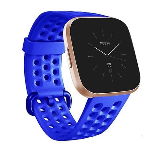 Til Fitbit Versa 2 åndbart silikone urbånd Blue