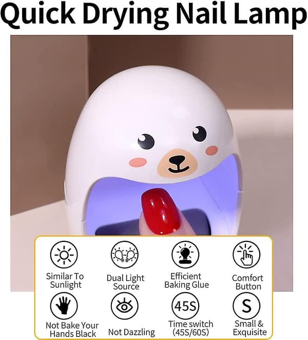 Bærbar Æg-Formet Negle Fototerapi Lampe, UV LED Lampe