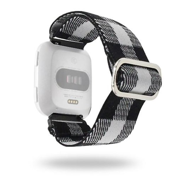 För Fitbit Versa watch Flätad Jacquard Justerbar rem Nylon Watch Band V2-1