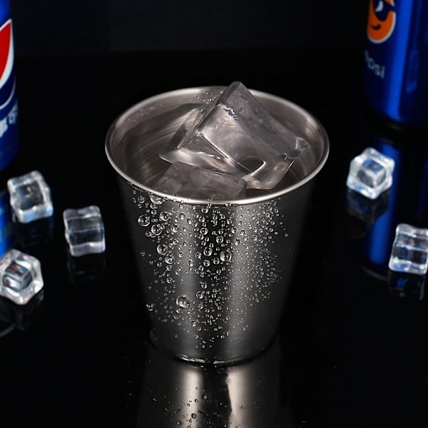 12 stk. shotglas, rustfrit stål snapsglas, stamperle 25ml
