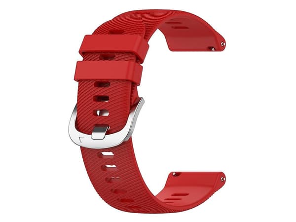 Rem for Garmin Forerunner255 22Mm Rød Kors Teksturert Silikon Rem