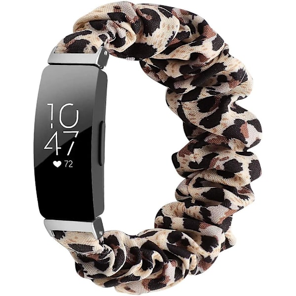 Scrunchies kompatibel med Fitbit Inspire 2 Band/inspire Hr Band/inspire Leopard Large