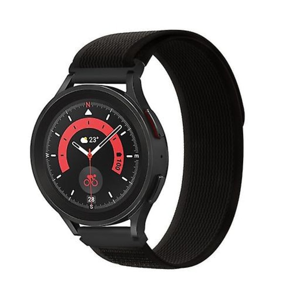 Til Garmin Forerunner 255s / Venu 2s 18 mm Universal Loop Nylon urrem Black