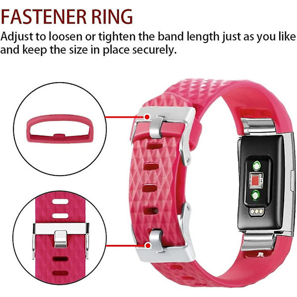 Udskiftningsbånd, der er kompatible med Fitbit Charge 2, Classic & Special Edition justerbare sportsarmbånd rose Small