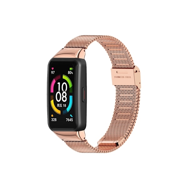 Smartwatch-armband för Huawei Strap 6 / Honor Strap 6/7 MIJOBS Milan rostfritt stål (roséguld)