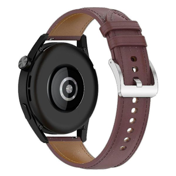 Klockarmband för Samsung Galaxy Watch3 45mm/Huawei Watch GT 3/Honor Watch GS3/Garmin/Xiaomi Mi Watch Dark brown Style E