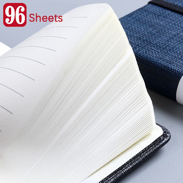 1st A7 Mini Notebook Bärbar ficka Anteckningsblock Memo Dagbok Planerare Agenda Organizer Skissbok Kontor Skola Brevpapper 96 ark light blue