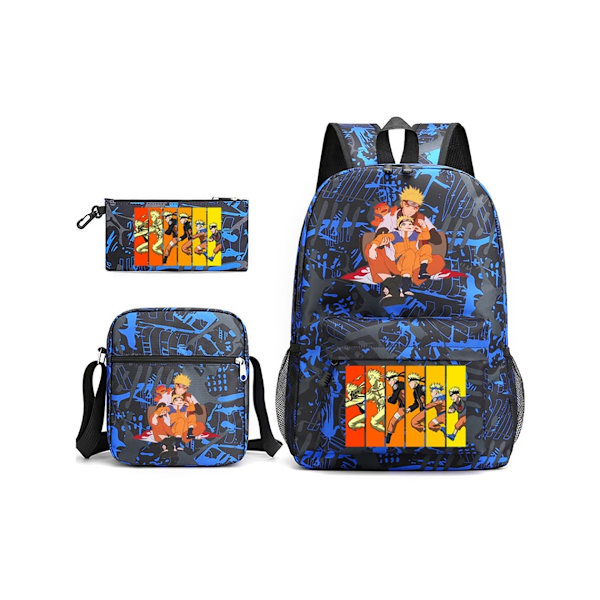 Naruto Student Ryggsekk Tredelt Sett4