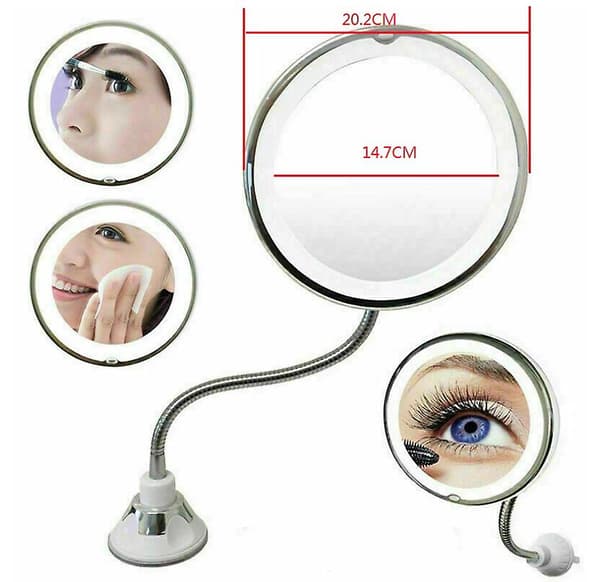 10x forstørrelsesspeil med LED-lys My Flexible Mirror Bendable