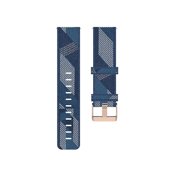 Rem for Garmin Forerunner 245 20 mm blå nylon klokkestropp