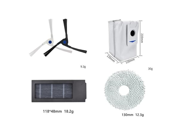 18 Tilbehørsdele til Ecovacs X2/X2 Pro