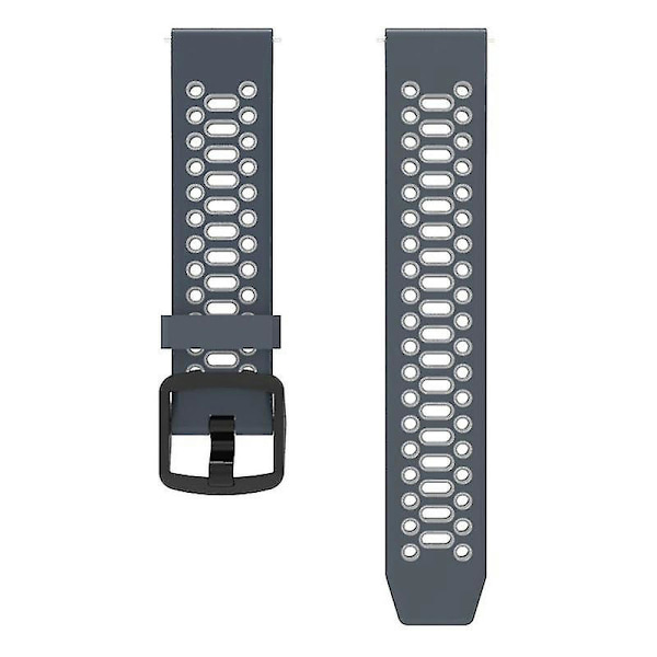 Dubbelfärgad 20 mm silikonklocka för Coros Pace 2/garmin Vivoactive 5/garminactive 5/venu Sq 2 Blue Grey