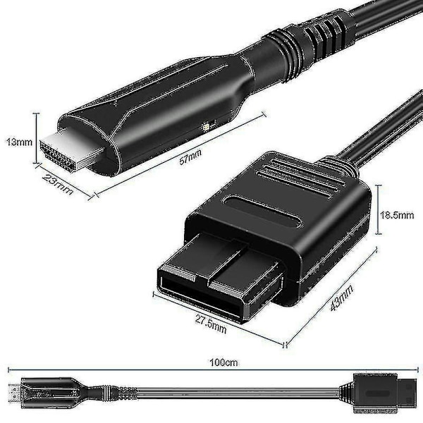 Sony Ps1/ Ps2 - HDMI-sovitin, pelikonsolin ääni- ja videosignaalin muuntokaapeli