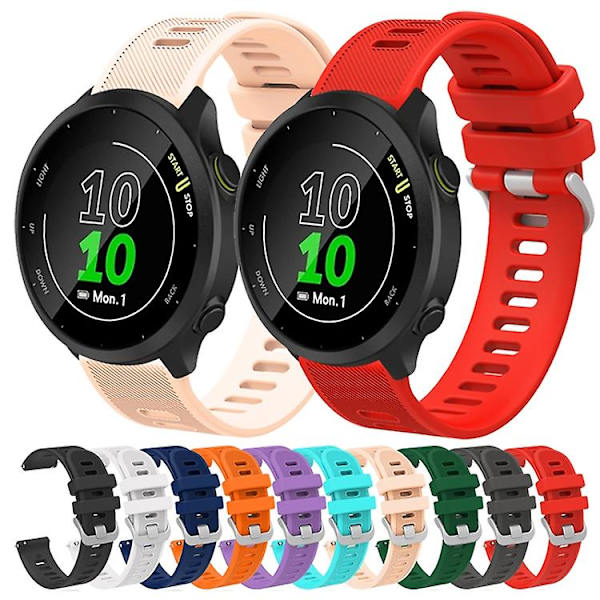Garmin Vivoactive3 Music 20 mm:n silikoni-twill watch White