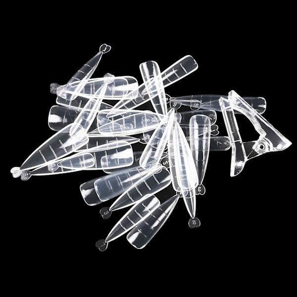 100 stk negletips med skala + negleklips for negleforlengelse Hjemmesalong manikyrbruk