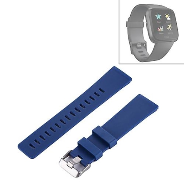 For Fitbit Versa / Versa 2 Simple Fashion Silikon Watch Band Dark Blue