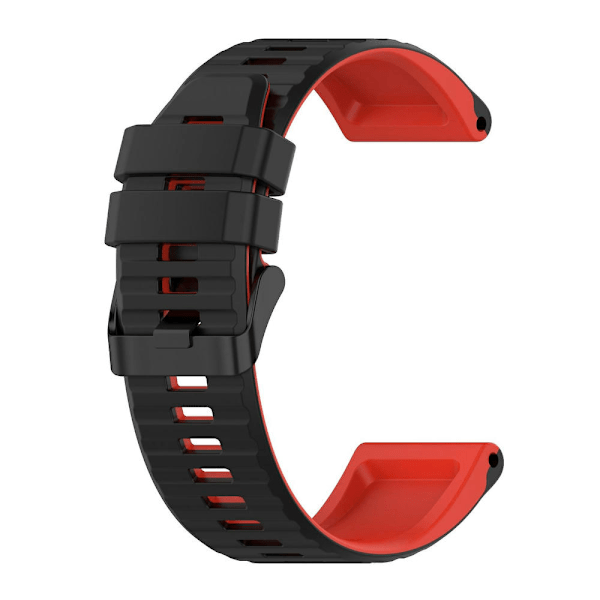 Silikoniranneke Garmin Fenix 7 22mm Black Red