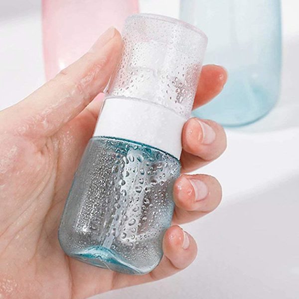 Suihkepullot matkakoko, 5 kpl hienosuihkepullosarja Transparent Blue