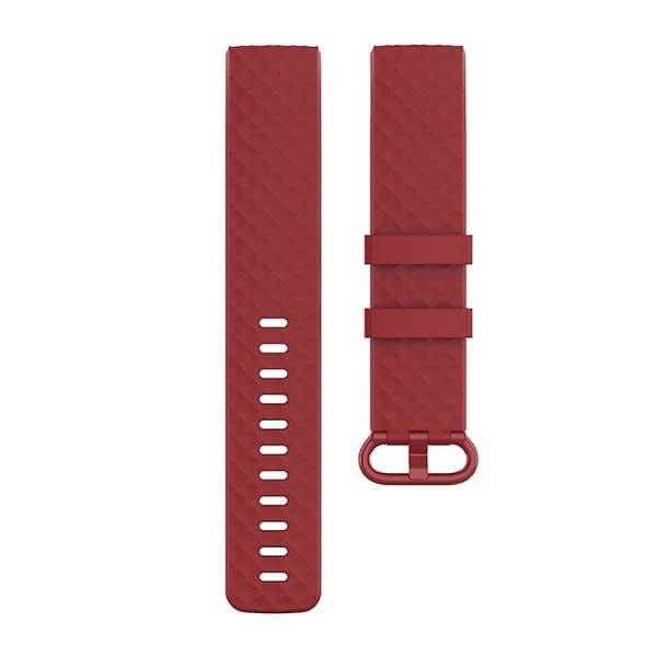 Fargespenne Tpu armbåndsurrem for Fitbit Charge 4 / Charge 3 Se Red