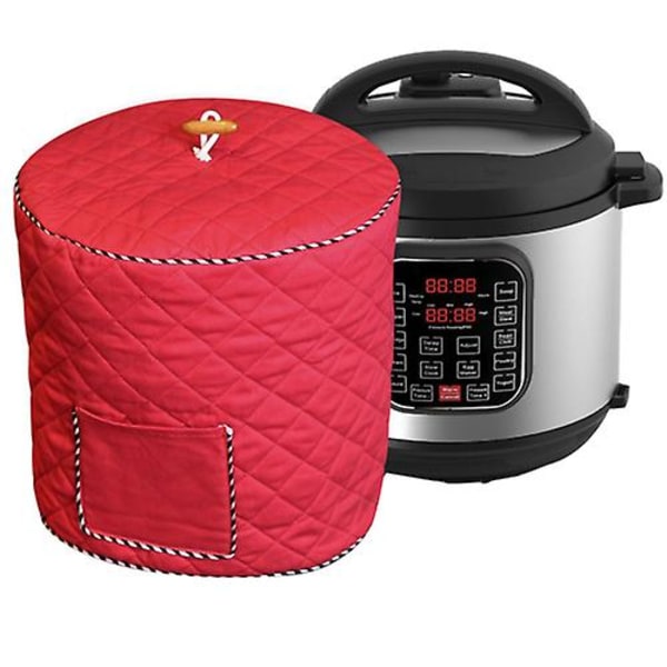 Elektrisk trykkokerdeksel Riskomfyrdeksel Vanntett 6/8 Quart Støvdeksel Red 8 quart