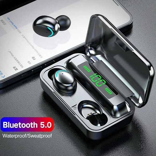 Ekte trådløse Bluetooth-hodetelefoner TWS Bluetooth-headset egnet for mobiltelefoner, bærbare datamaskiner og nettbrett