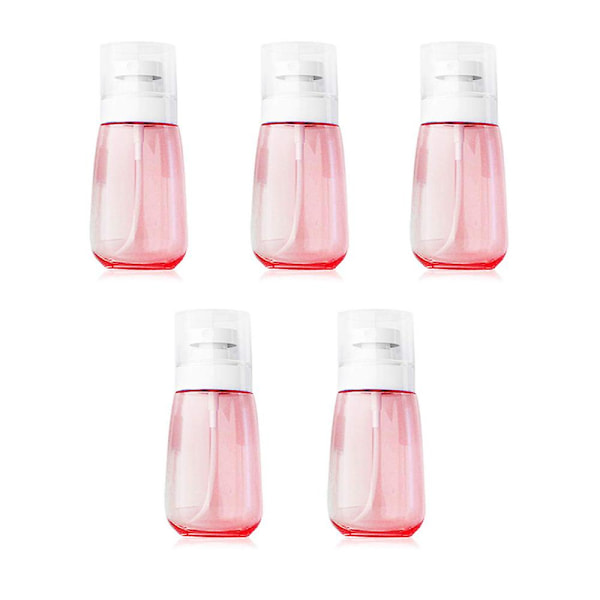 Spray Bottles Travel Size, 5pcs Fine Mist Spray Bottle Set Transparent Pink