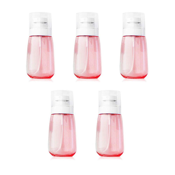 Sprayflaskor Resestorlek, 5 st Set med Fina Mist Sprayflaskor Transparent Pink