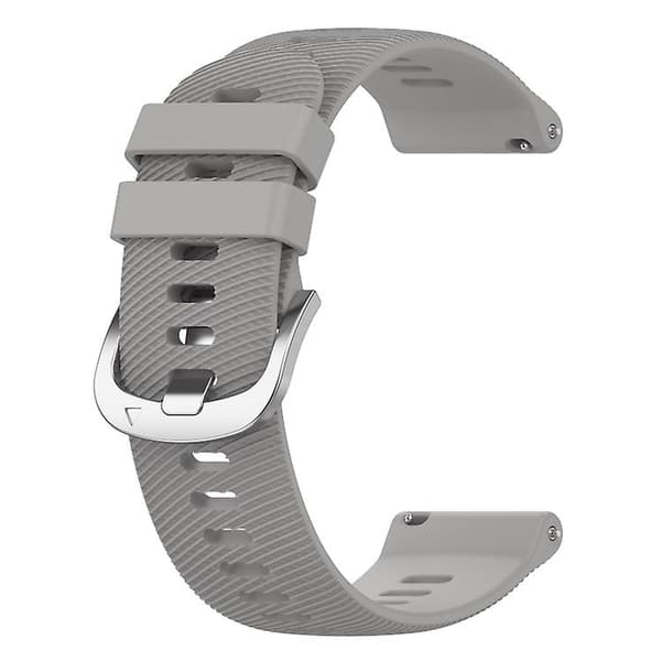 For Garmin Forerunner255 22mm Cross Textured Silicone Watch Band Light Grey