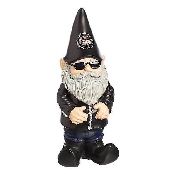 Utomhus Harley-davidson Motorcykel Gnome Goblin Dwarf Resin Trädgårdsdekoration Dekoration Hantverk, hane, 15 cm Jiujiuso