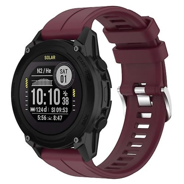 För Garmin Descent G1 22mm enfärgad watch Burgundy