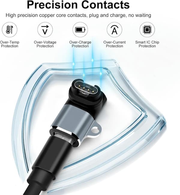 Lader for Garmin Fenix ​​7/7S/7X/6/6X/6S, osv.