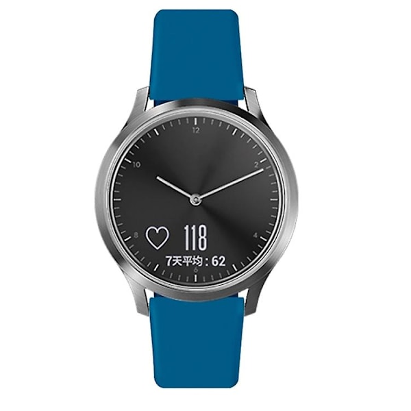 För Garmin Vivoactive 3 / Vivomove Hr Solid Color Reverse Buckle Watch Rock Green