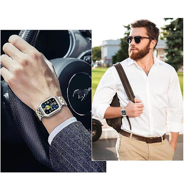 Armband i rostfritt stål för Apple Watch Band 49 mm 45 mm 44 mm (ej watch) cover Tillbehör Iwatch Ultra Series 7 6 Se 8+ case space gray 41mm