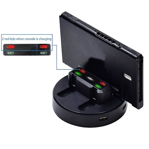 Latausasema telakka, yhteensopiva 4 Nintendo Switch -konsolin ohjaimen laturin kanssa