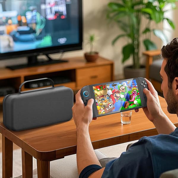 Bärbar förvaringsväska för Nintendo Switch 2 med 24 spelkortsfack