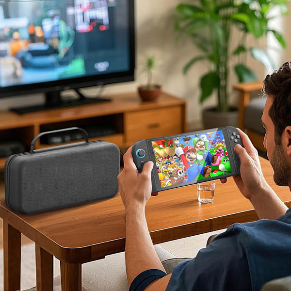 Bærbar opbevaringstaske til Nintendo Switch 2 med 24 spilkortpladser