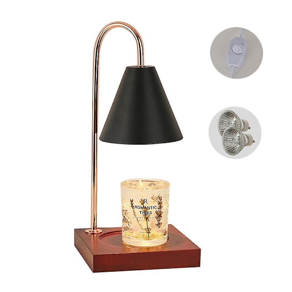 Smeltende vokslampe Aromaterapi nattbordlampe Dekorative treornamenter F-EU Plug