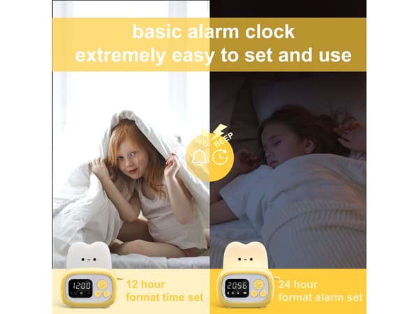 Brødristerformet Timer med Klokka og Nattelys -