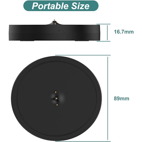 Powerladdningsdocka för Ultimate Ears Boom 3/Megaboom 3/Megablast/Blast Basstation Svart