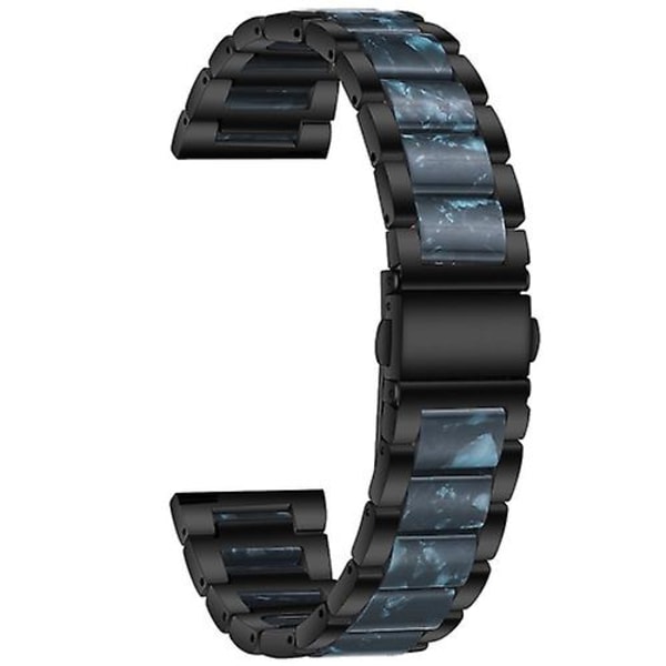 Huawei Watch 3/3 Pro/garmin Venu 2 22 mm:n universal kolmen helmen ruostumattomasta teräksestä + watch Black-Ink
