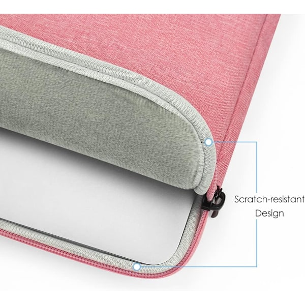Laptopväska 15.6\" Stötsäker Vattentät Rosa