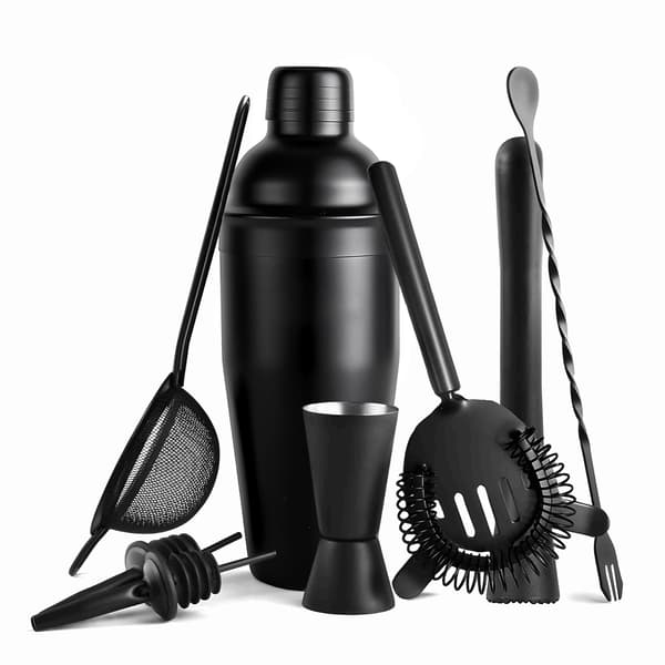 Profesjonelt Cocktail Shaker Sett 8 Deler Rustfritt Stål Shaker Verktøy 750ml