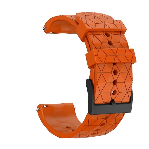 För Suunto Spartan Sport & Suunto 9/9 Baro / D5 Universal Football Texture Silicone Watch Band Orange